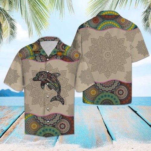 Dolphin Mandala Hawaiian Shirt Summe_Hawaiian Shirt Gift, Christmas Gift