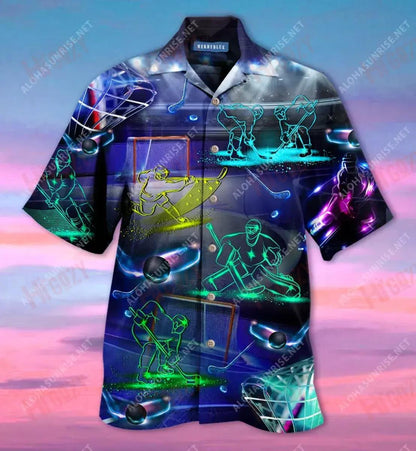 Haca Oighir Neon Art Unisex Léine Haváís Caitheamh aimsire Muinchille Gearr Léinte Crazy Léinte haváíais do Mhná, Bronntanas Léine Haváís, Bronntanas Nollag