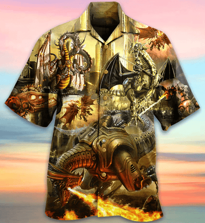 Dragon Metal Awesome Background Design Hawaiian Shirt,Hawaiian Shirt Gift, Christmas Gift