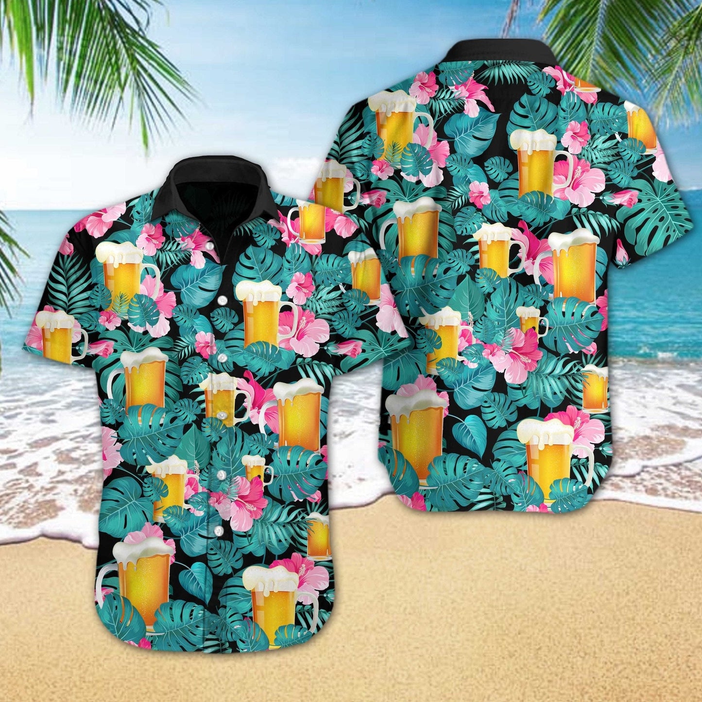 Cheer Nice Beer Tropical Design Hawaiian Shirt, Hawaiian For Gift
