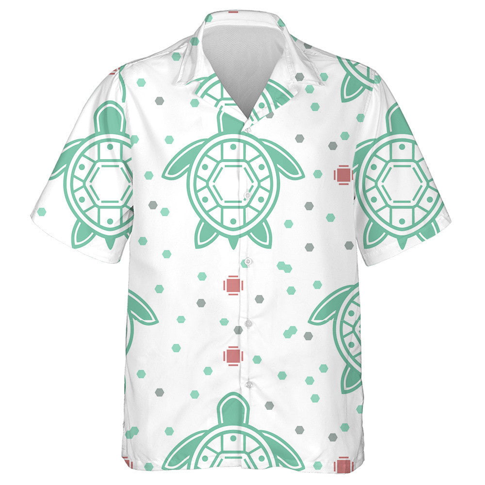 Lovely Sea Turtles On White Background Hawaiian Shirt,Hawaiian Shirt Gift, Christmas Gift
