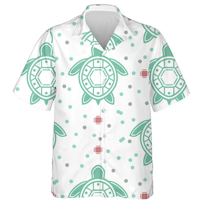 Lovely Sea Turtles On White Background Hawaiian Shirt,Hawaiian Shirt Gift, Christmas Gift
