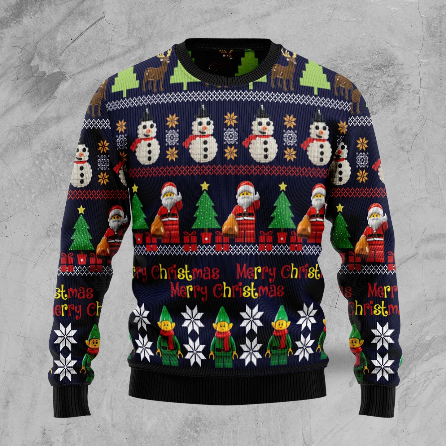 Lego Christmas Mná &amp; fir uafásacha unisex, lánúineacha ag meaitseáil, cairde, bronntanais ghreannmhara geansaí saoire na Nollag don teaghlach, geansaí gránna Nollag