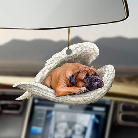 Bullmastiff Sleeping Angel Ornament, Happy Christmas Ornament, Christmas Gift, Christmas Decoration