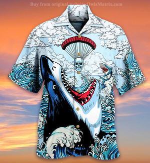Shark Lvoe Skull Style - Hawaiian Shirt, Hawaiian Shirt Gift, Christmas Gift