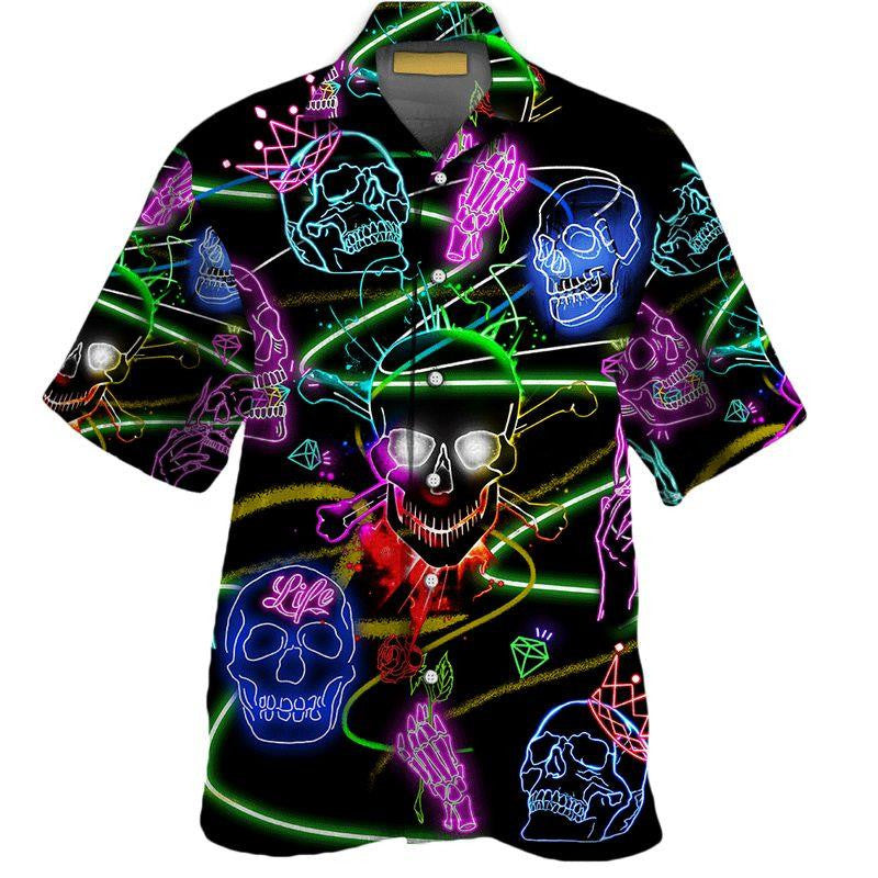 Skull Tattoo Parttern All Over Hawaiian Shirt,Hawaiian Shirt Gift, Christmas Gift