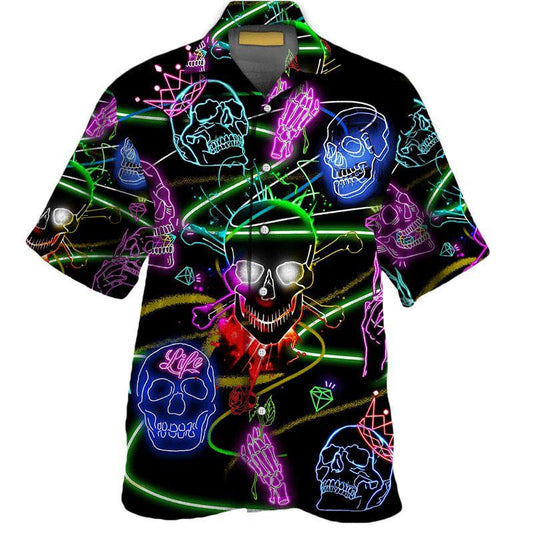 Skull Tattoo Parttern All Over Hawaiian Shirt,Hawaiian Shirt Gift, Christmas Gift