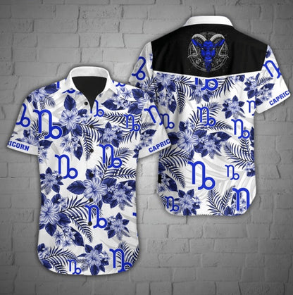 Capricorn tropical hawaiian shirt_ Hawaiian Shirt-Hawaiian Shirt Gift, Christmas Gift