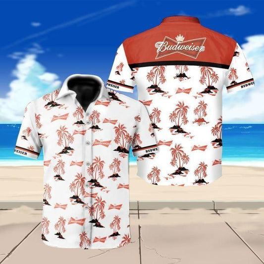 Budweiser Beer Floral Hawaiian Shirt,Hawaiian Shirt Gift, Christmas Gift