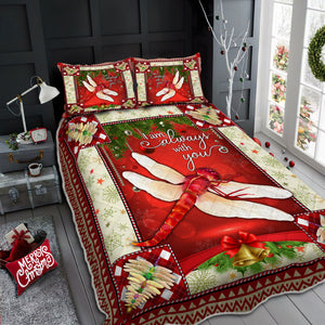 Christmas Dragonfly - I Am Always With You Quilt Bedding Set Bedroom Set Bedlinen 3D ,Bedding Christmas Gift,Bedding Set Christmas