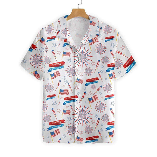 Flag On White Watercolor Design Hawaiian Shirt,Hawaiian Shirt Gift, Christmas Gift