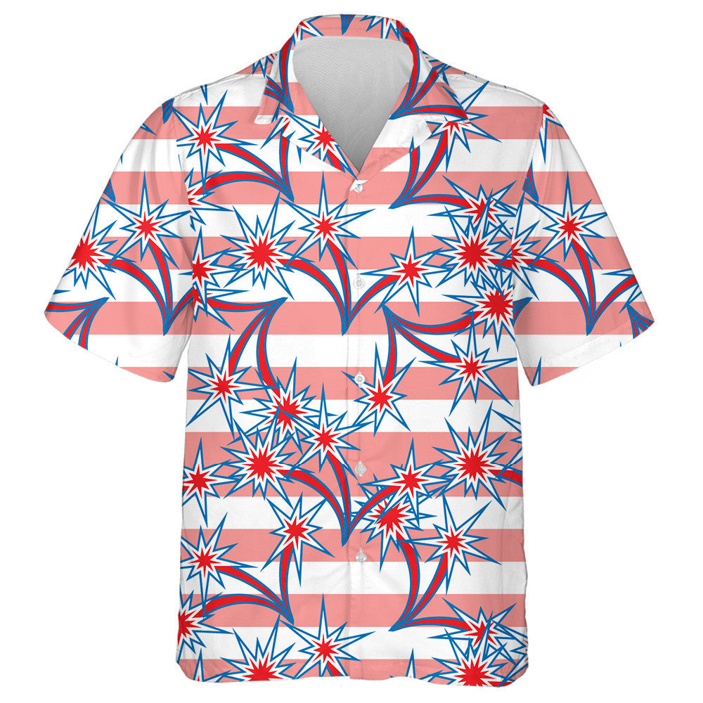 Réaltaí Lámhacha Buailte Ar Chúlra Stiallacha Dearga Agus Bán Léine Haváís, Bronntanas Léine Haváíais, Bronntanas Nollag