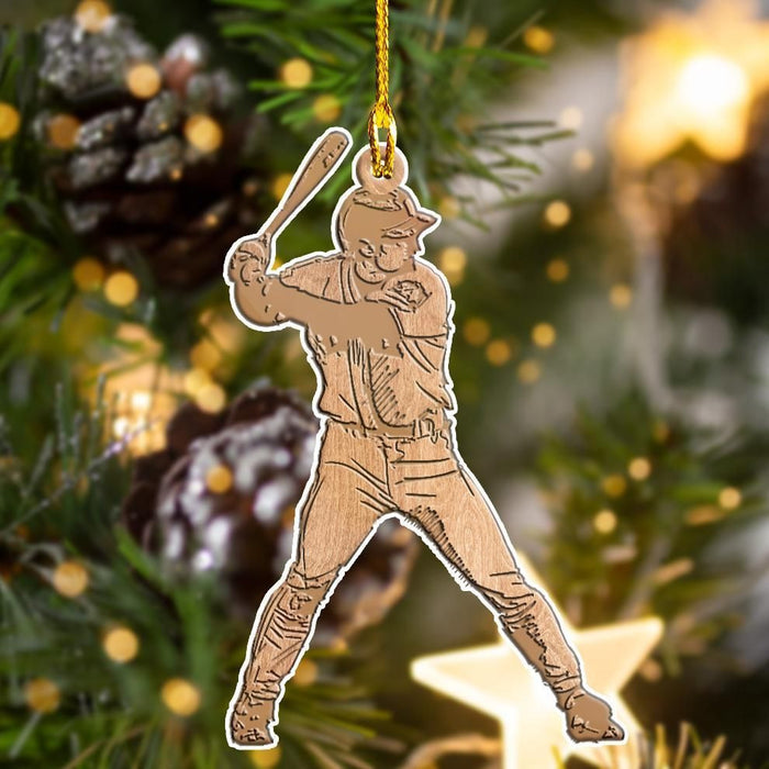 Baseball Shape Ornament, Christmas Ornament Gift, Christmas Gift, Christmas Decoration