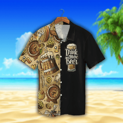 Drink More Beer Hawaiian Shirt_Hawaiian Shirt Gift, Christmas Gift