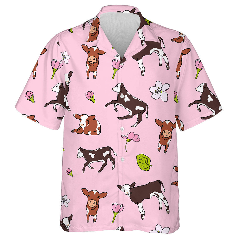 Milk Tank White Cow Farm Element Hawaiian Shirt, Hawaiian Shirt Gift, Christmas Gift