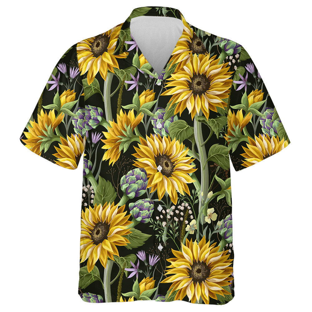 Perfect Ornament Sunflowers Artichokes And Wild Flowers Hawaiian Shirt, Hawaiian Shirt Gift, Christmas Gift