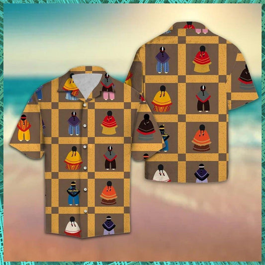 Native American Tribal People On Frame Hawaiian Shirt,Hawaiian Shirt Gift, Christmas Gift