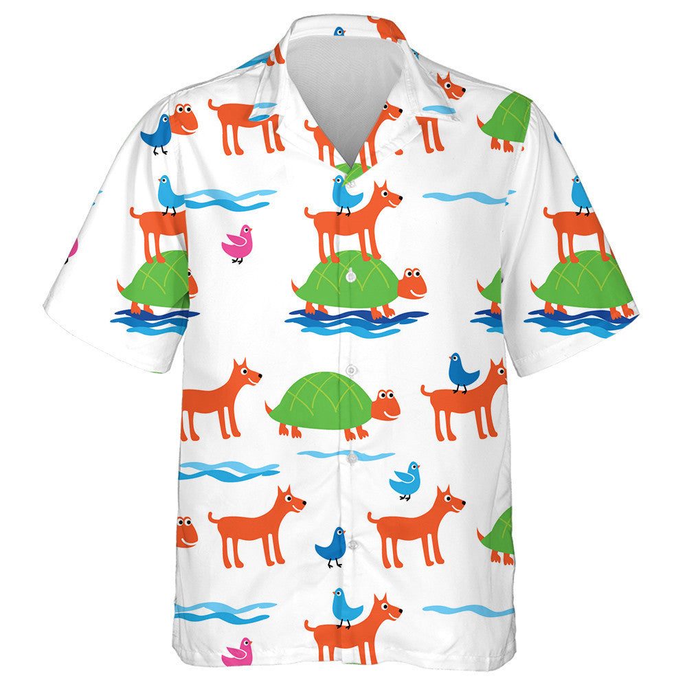 Sketch Brown Sea Turtle In Vintage Style Hawaiian Shirt, Hawaiian Shirt Gift, Christmas Gift