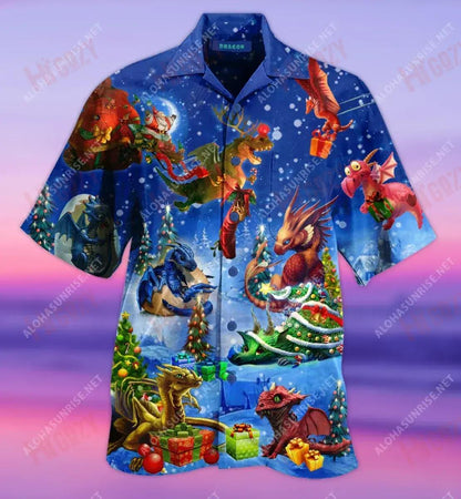 Laethanta Saoire na Nollag Dragon World Short Léinte Haváís Laethanta Saoire Léinte Haváise Léinte Haváís Saincheaptha Léinte haváíais do Mhná, Bronntanas Léine Haváís, Bronntanas Nollag