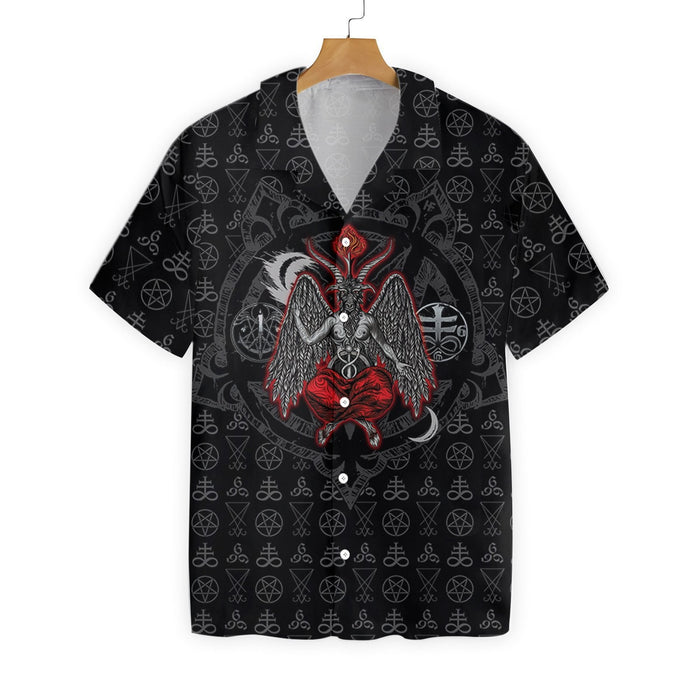 Baphomet Demon Satanism Pentagram Unique Anicent Sign Hawaiian Shirt, Hawaiian Shirt Gift, Christmas Gift
