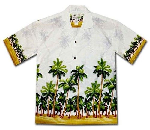 Beach Trees White Hawaiian Shirt,Hawaiian Shirt Gift, Christmas Gift