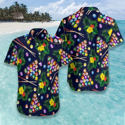 Pool Billiard Seamless Background Design Hawaiian Shirt,Hawaiian Shirt Gift, Christmas Gift