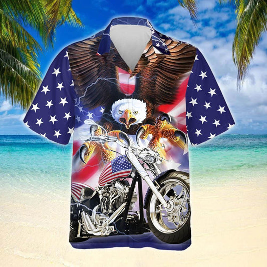 Born To Ride American Eagle Dearadh Gluaisrothar Léine Haváí, Bronntanas Léine Haváíais, Bronntanas Nollag