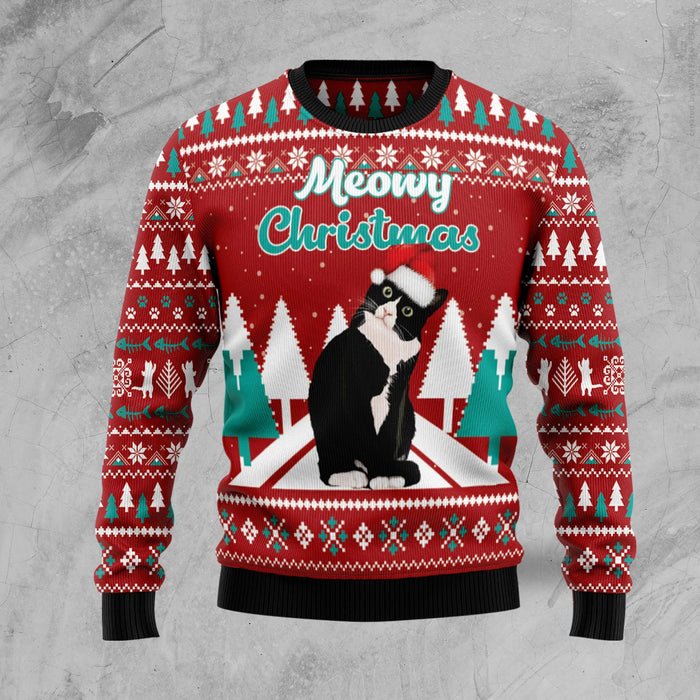 Meowy Christmas Ugly Christmas Sweater,Christmas Ugly Sweater,Christmas Gift,Gift Christmas 2024