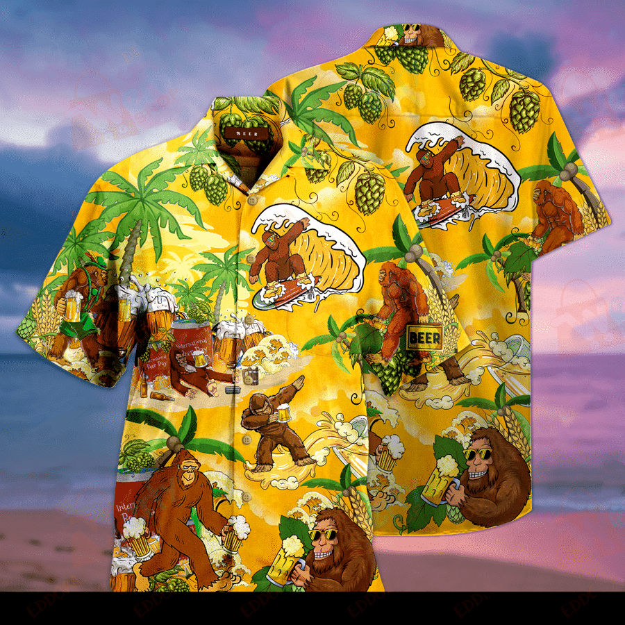 Find Bigfoot Summer Beer Hawaiian Shirt_Hawaiian Shirt Gift, Christmas Gift