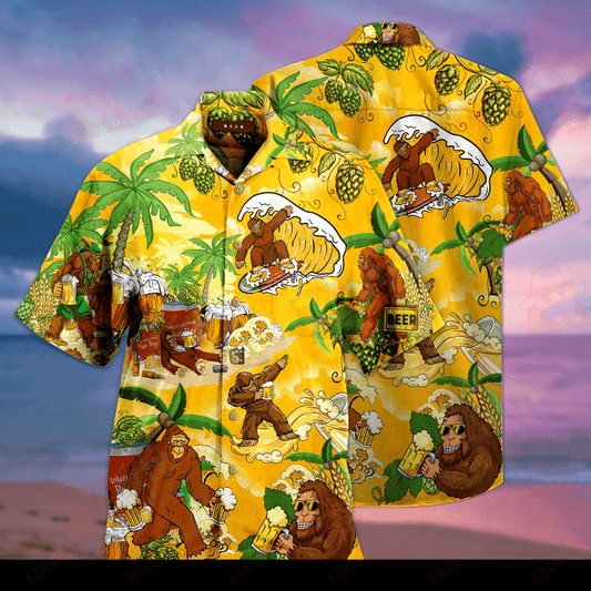 Find Bigfoot Summer Beer Hawaiian Shirt_Hawaiian Shirt Gift, Christmas Gift