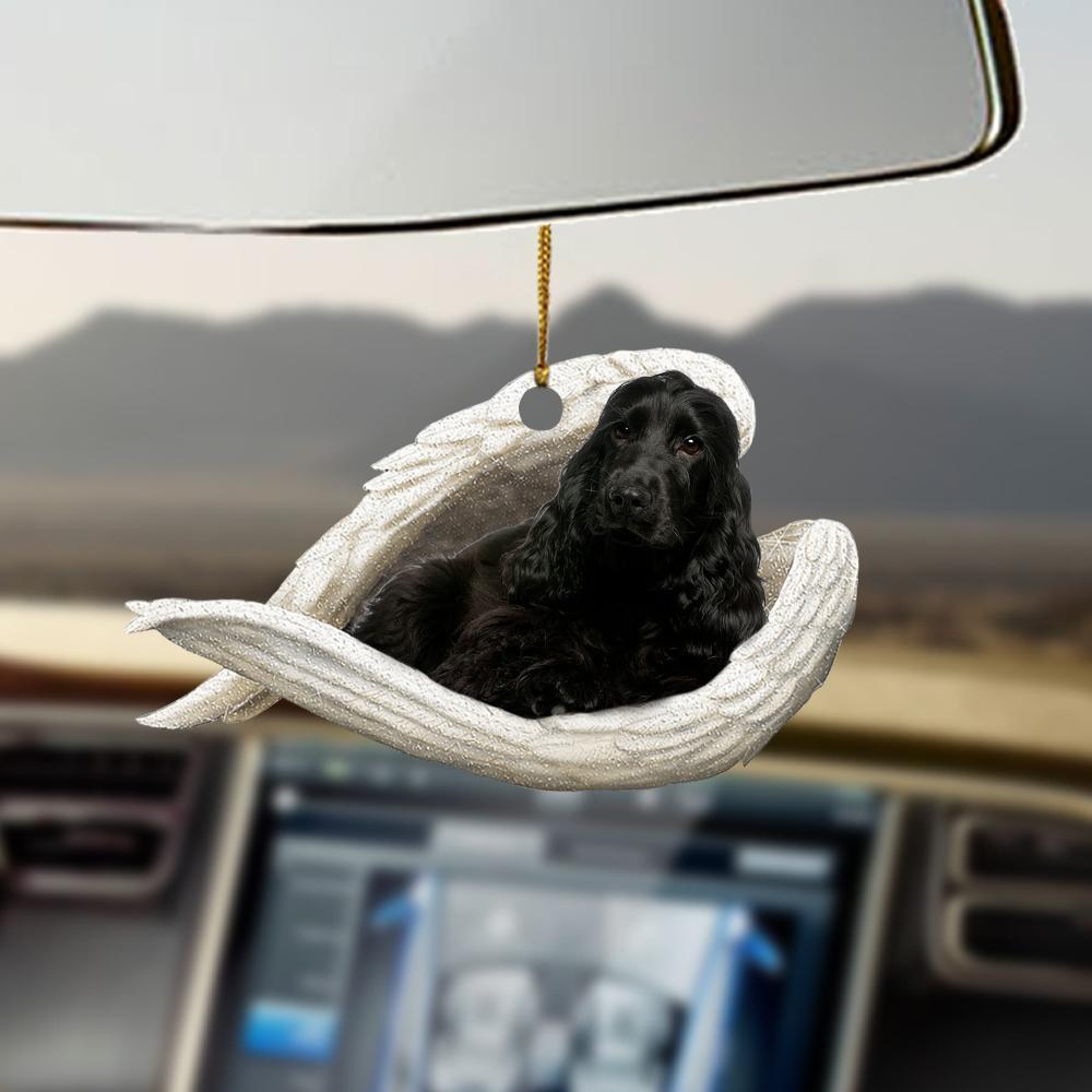 Black cocker spaniel sleeping angel black cocker spaniel lover ornament cus tjl, Christmas Gift,Christmas Decoration