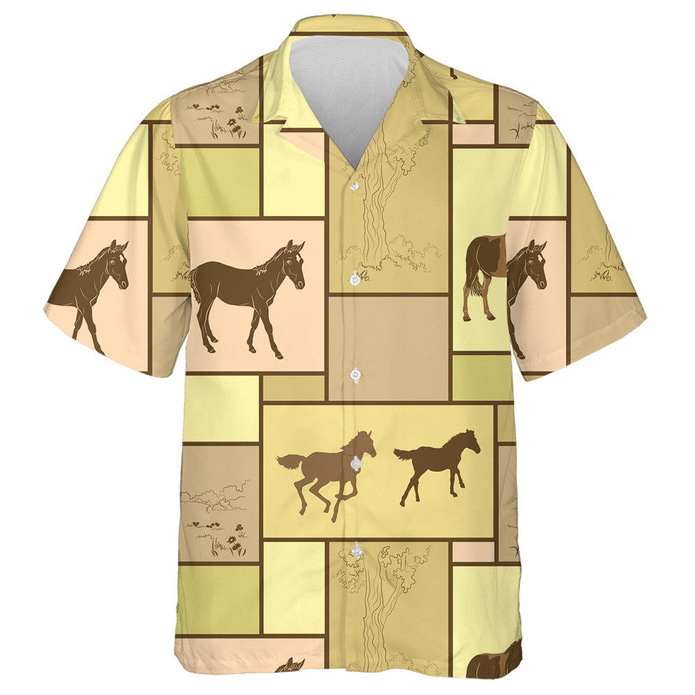 Léiriú Cartúin Greannmhar Capaill Agus Léine Crann Haváís, Bronntanas Léine Haváise, Bronntanas Nollag