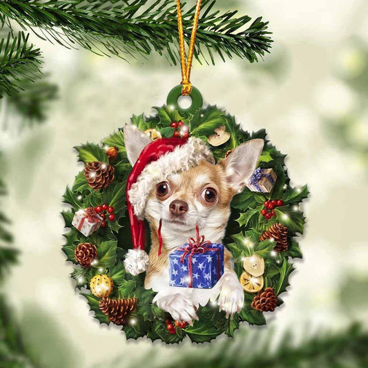 Chihuahua And Christmas Gift For Her Gift For Him Gift For Chihuahua Lover Ornament, Christmas Gift,Christmas Decoration