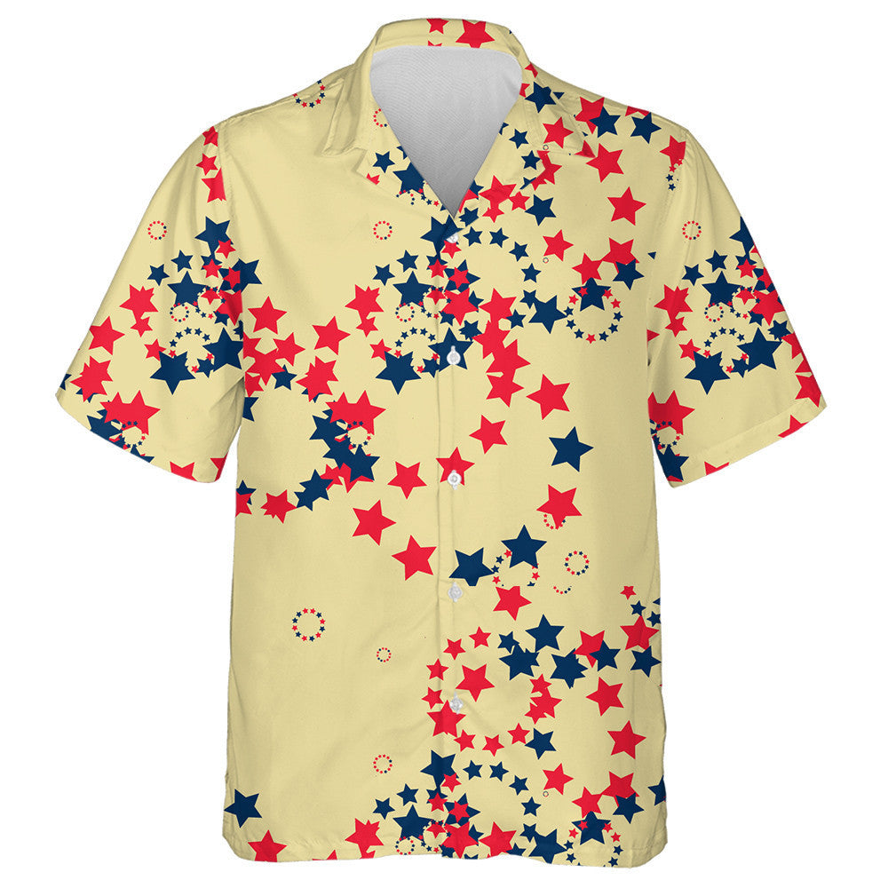 Cúlra Retro Beige le Réaltaí i bhFoirm Ciorcal Léine Haváí, Bronntanas Léine Haváíais, Bronntanas Nollag