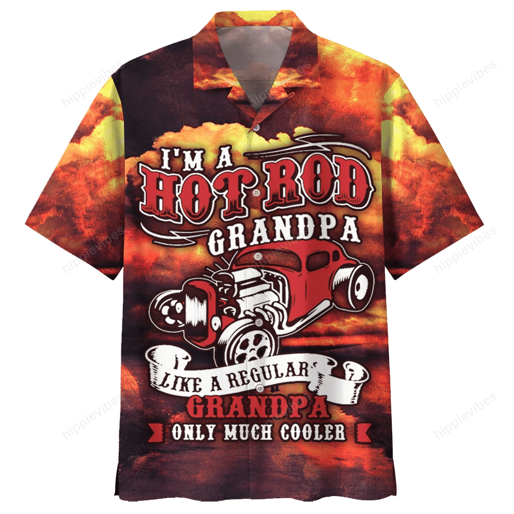 I'm A Hot Rod Grandpa Beautiful Sky Hawaiian Shirt, Hawaiian Shirt Gift, Christmas Gift
