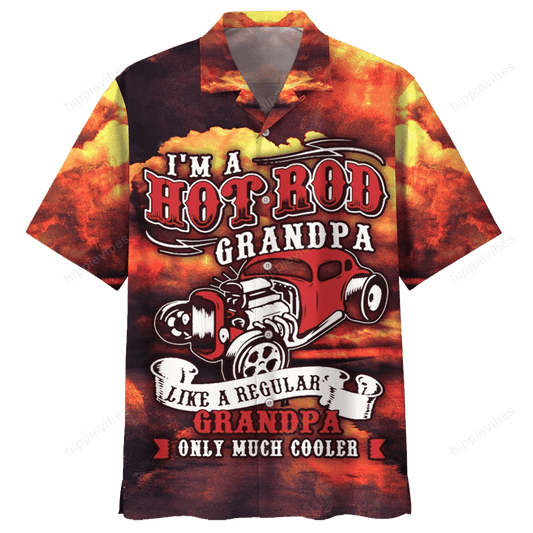 I'm A Hot Rod Grandpa Beautiful Sky Hawaiian Shirt, Hawaiian Shirt Gift, Christmas Gift