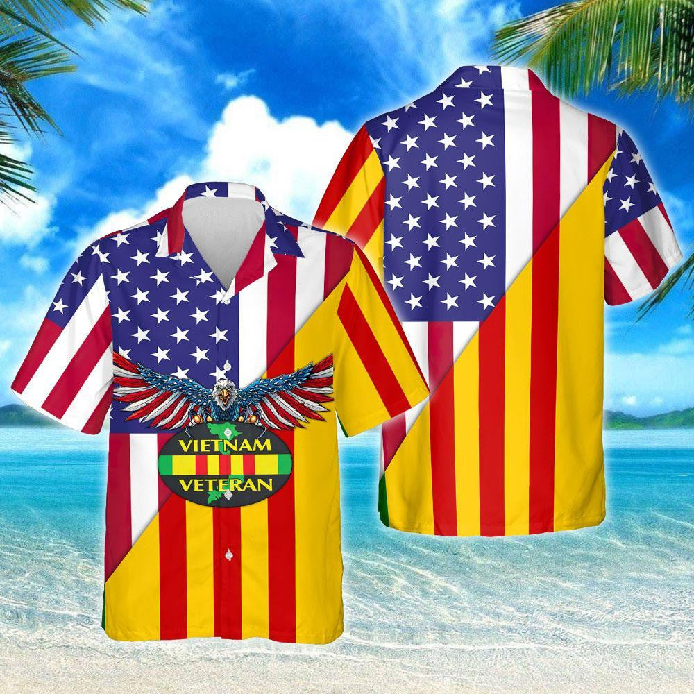 Proud To Be A Vietnam Veteran Design Hawaiian Shirt,Hawaiian Shirt Gift, Christmas Gift