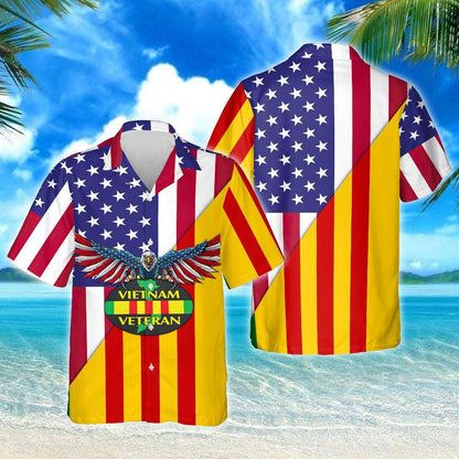 Proud To Be A Vietnam Veteran Design Hawaiian Shirt,Hawaiian Shirt Gift, Christmas Gift