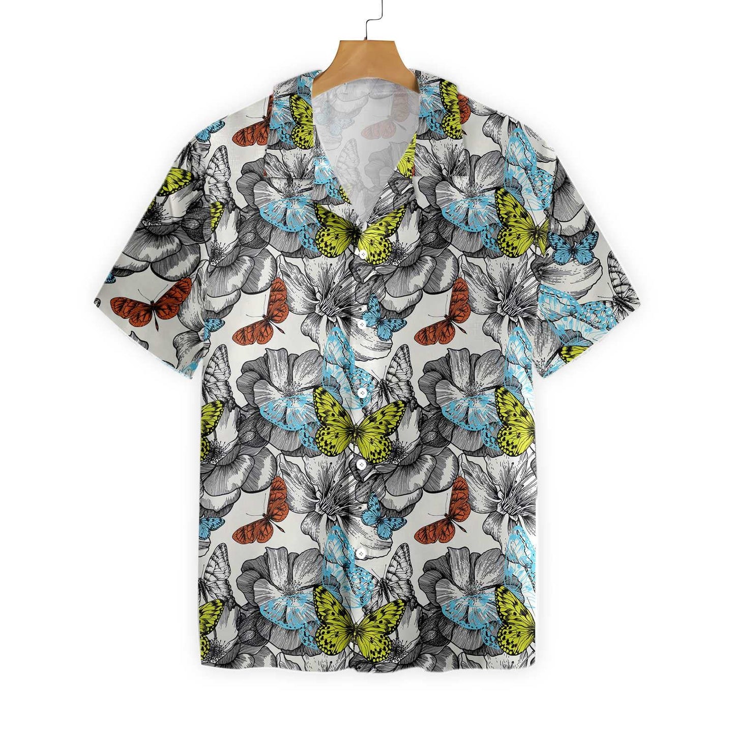 Signs Of Heaven Flying Butterflies Design Hawaiian Shirt,Hawaiian Shirt Gift, Christmas Gift
