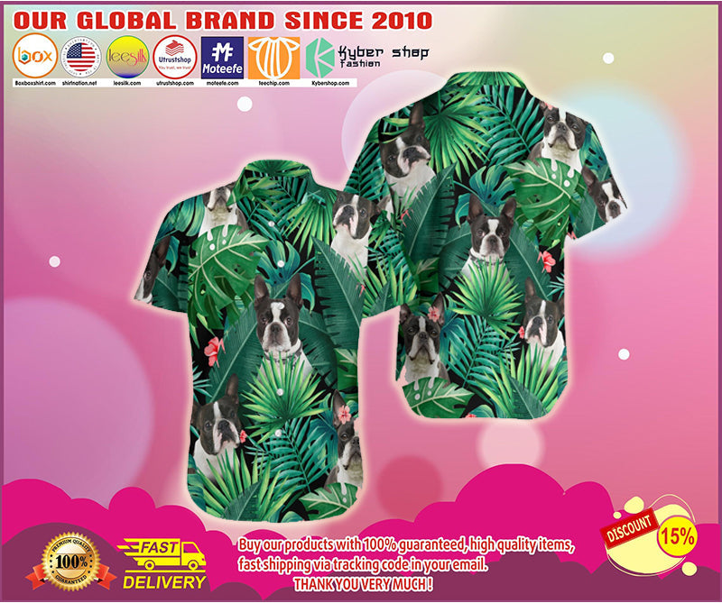 Boston Terrier Hawaiian Shirt ,Hawaiian Shirt Gift, Christmas Gift