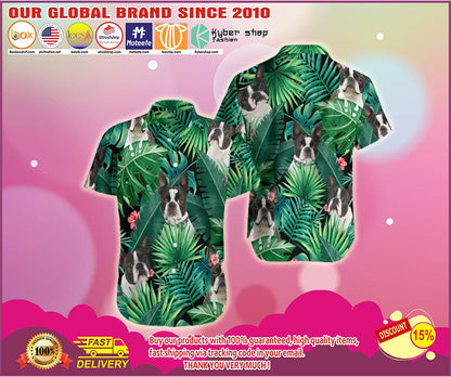 Boston Terrier Hawaiian Shirt ,Hawaiian Shirt Gift, Christmas Gift