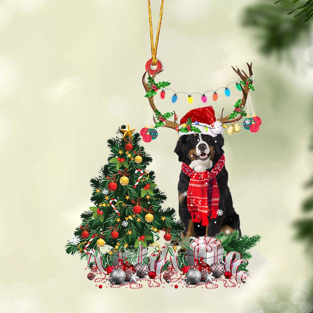 Bernese Mountain Dog -Christmas Tree Gift Hanging Christmas Plastic Hanging Ornament, Christmas Ornament Gift, Christmas Gift, Christmas Decoration