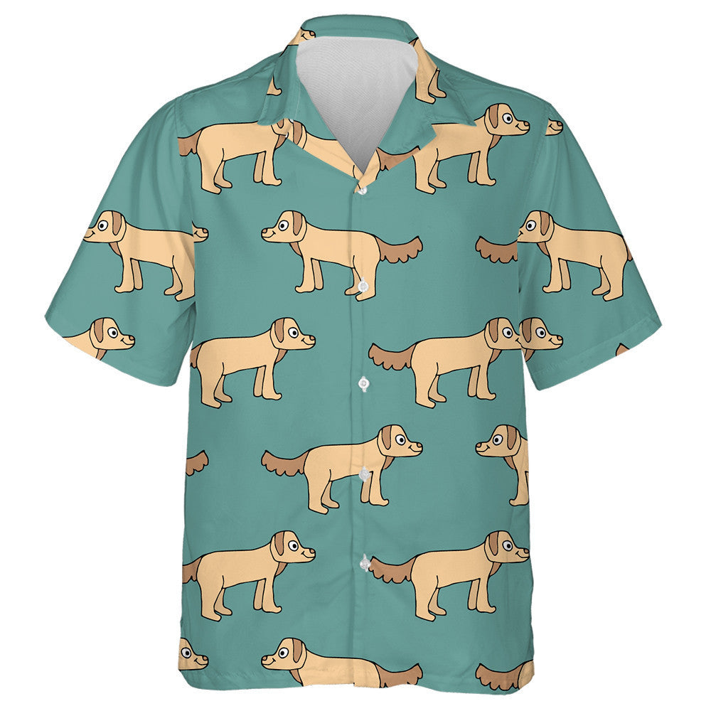 Cúlra Ainmhithe Madra Seasta Líneach Doodle Cúlra Léine Haváís, Bronntanas Léine Haváís, Bronntanas Nollag