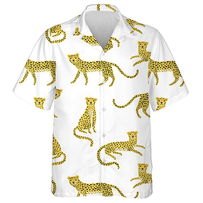 Gleoite Cartún Liopard Ar Chúlra Bán Léine Haváís, Bronntanas Léine Haváí, Bronntanas Nollag