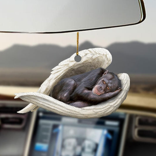 Chimpanzee Sleeping Angel Ornament, Christmas Gift, Christmas Decoration