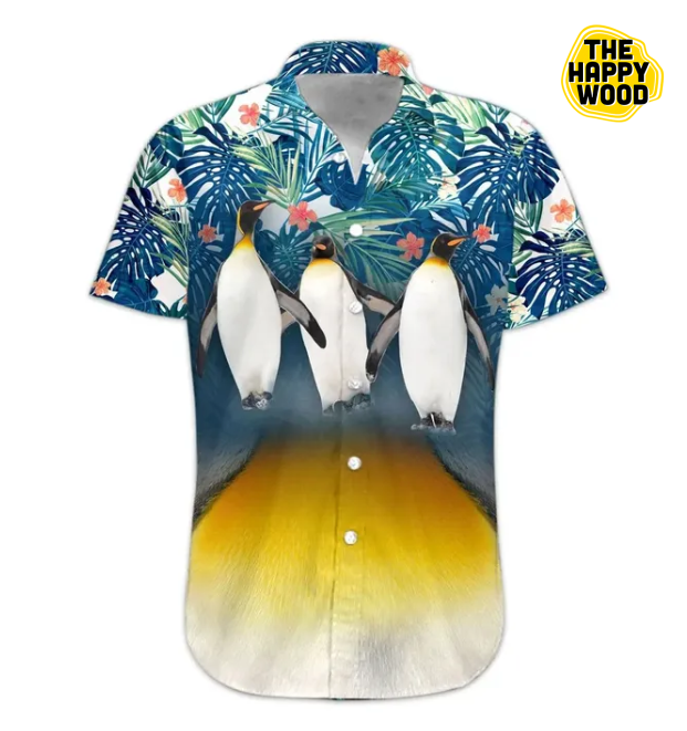 Penguin Hawaiian Hawaii Shirt, Hawaiian Shirt Gift, Christmas Gift