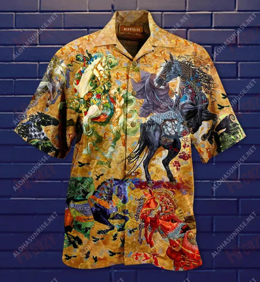 The World Is A Better Place With Horses Short Sleeve Shirt Summer Hawaiian T Shirts Vintage Hawaiian Shirts Hawaiian Shirt Pattern, Hawaiian Shirt Gift, Christmas Gift
