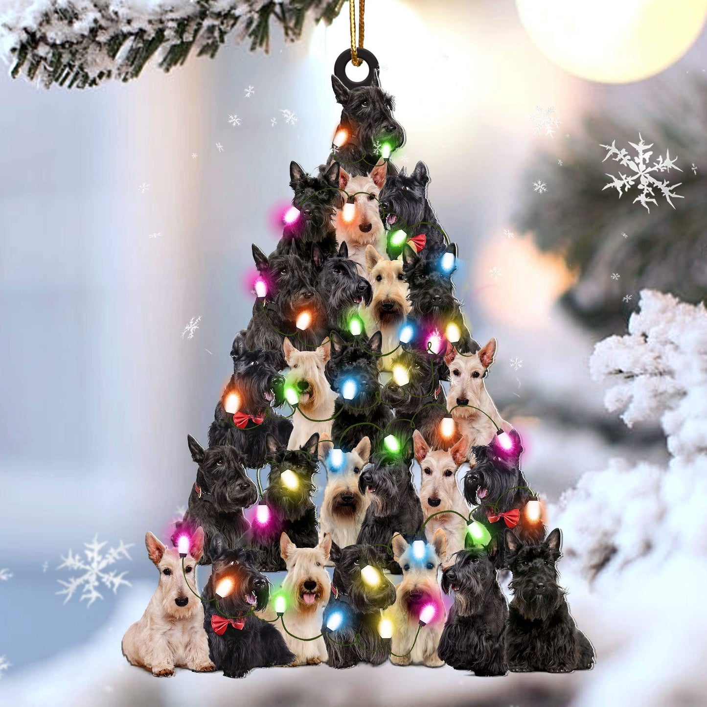 Scottish Terrier Lovely Tree Gift For Scottish Terrier Lover Gift For Dog Mom Ornament,Christmas Gift,Christmas Decoration