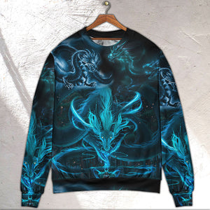 Dragon Blue Lighting And The Witch Ugly Christmas Sweater, Christmas Gift, Gift Christmas 2024