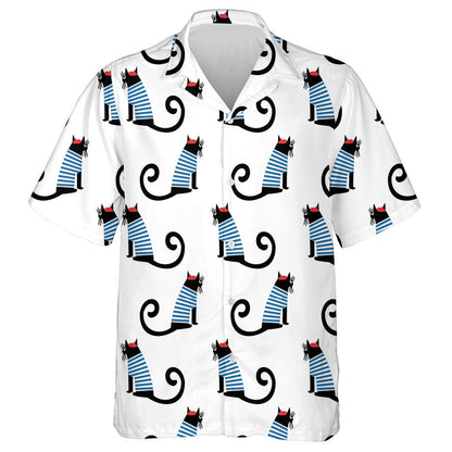 Cartún gleoite ina suí i bPáras Cat Léine na Fraince Stíl na Fraince Léine Haváís, Bronntanas Léine Haváís, Bronntanas Nollag